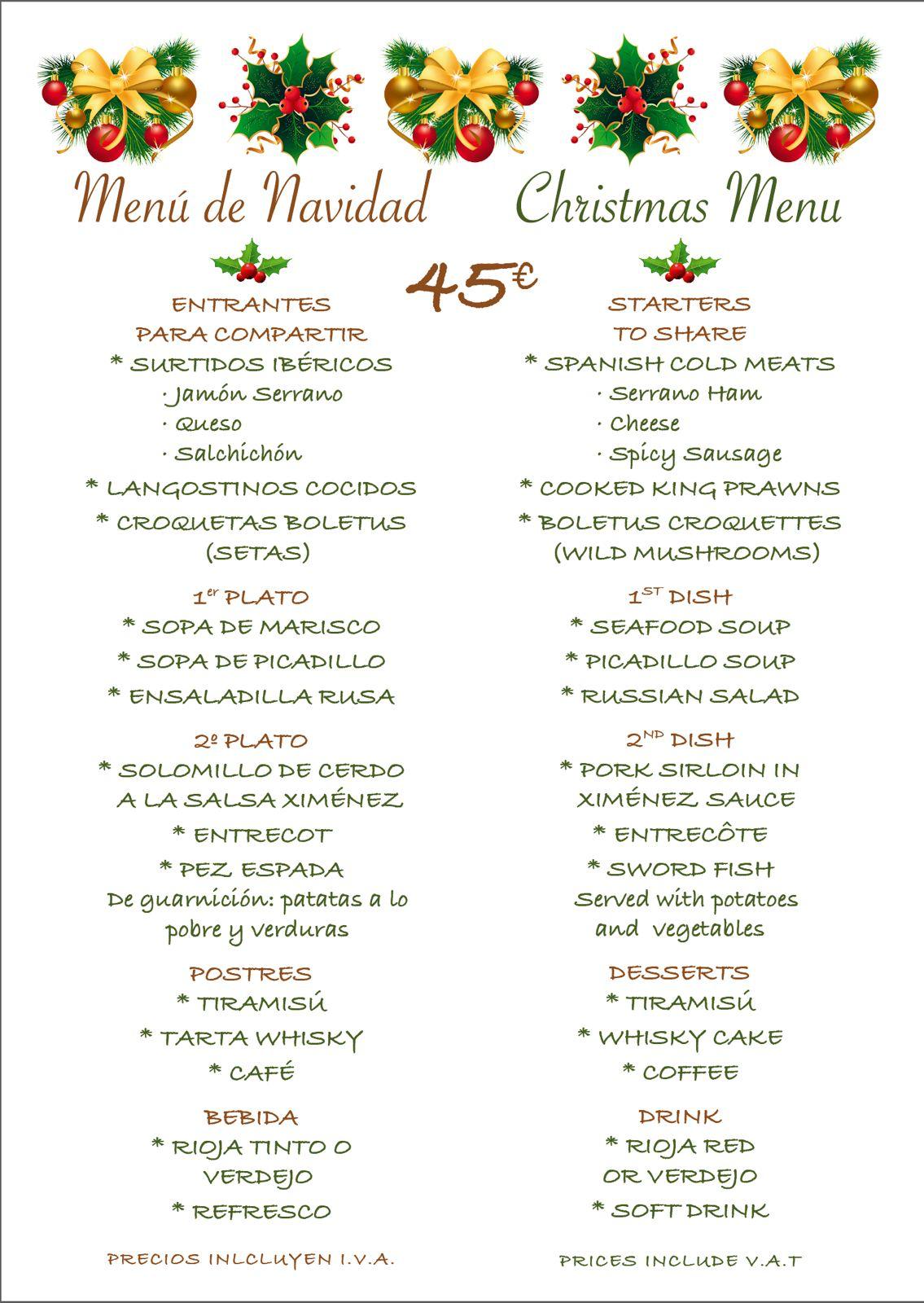 Christmas Menu